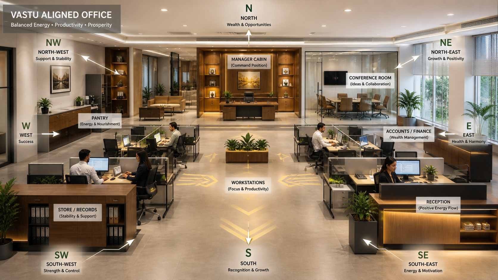Vastu aligned modern office design